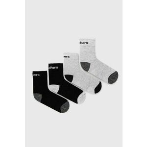 Detské ponožky Skechers (4-pak) čierna farba vyobraziť