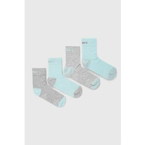 Detské ponožky Skechers (4-pak) šedá farba vyobraziť