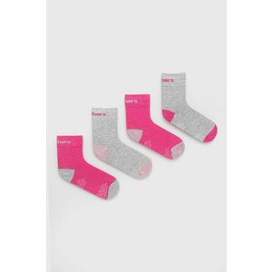 Detské ponožky Skechers (4-pak) fialová farba vyobraziť