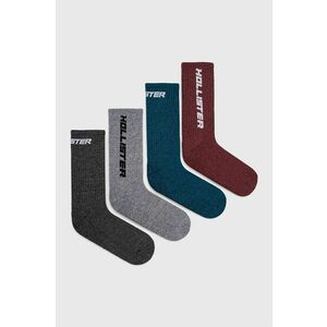 Ponožky Hollister Co. (4-pak) pánske, šedá farba vyobraziť