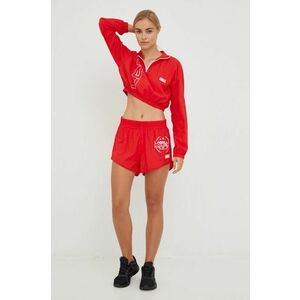 Tréningové šortky LaBellaMafia Gravity dámske, červená farba, s potlačou, vysoký pás vyobraziť