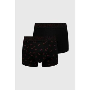 Boxerky Emporio Armani Underwear (2-pak) pánske, čierna farba vyobraziť
