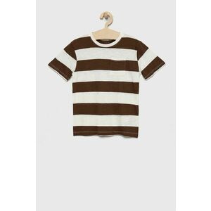 Detské bavlnené tričko Tom Tailor hnedá farba, vzorovaný vyobraziť