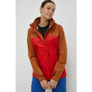 Nepremokavá bunda Marmot Precip Eco dámska, červená farba vyobraziť