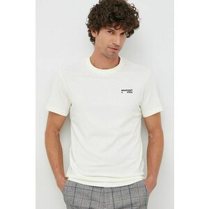 Bavlnené tričko Manuel Ritz béžová farba, s potlačou vyobraziť