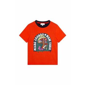 Detské bavlnené tričko Marc Jacobs červená farba, s potlačou vyobraziť