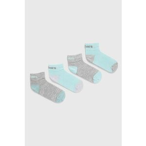 Detské ponožky Skechers 4-pak šedá farba vyobraziť