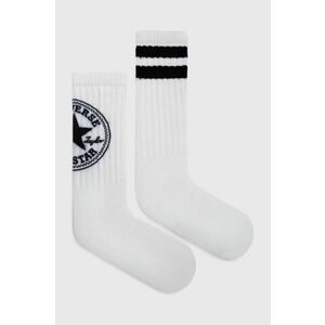 Ponožky Converse 2-pak pánske, biela farba vyobraziť