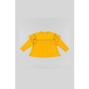Detské tričko s dlhým rukávom zippy žltá farba, vyobraziť