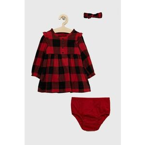 Šaty pre bábätká GAP červená farba, midi, áčkový strih vyobraziť