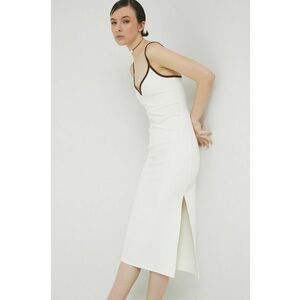 Šaty Abercrombie & Fitch béžová farba, mini, priliehavá vyobraziť