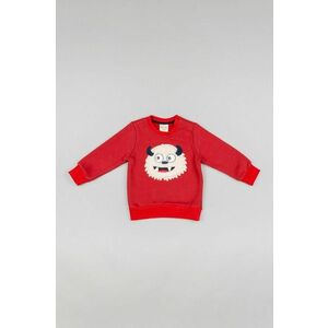 Detský sveter zippy červená farba, vyobraziť