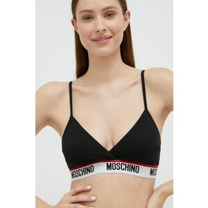 Podprsenka Moschino Underwear čierna farba, jednofarebný vyobraziť