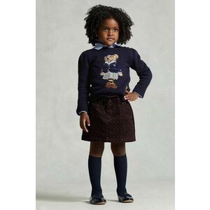 Detský sveter s prímesou vlny Polo Ralph Lauren tmavomodrá farba, tenký vyobraziť