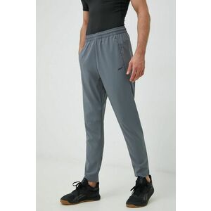 Tréningové nohavice Reebok Workout Ready pánske, šedá farba, jednofarebné vyobraziť