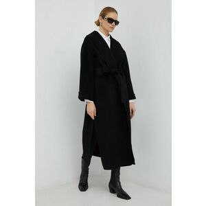 Vlnený kabát By Malene Birger Trullem čierna farba, prechodný, vyobraziť
