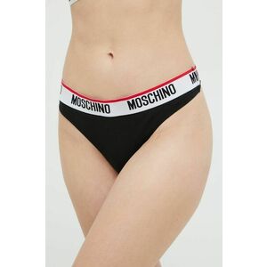 Tangá Moschino Underwear 2-pak čierna farba, vyobraziť