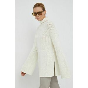 Vlnený sveter By Malene Birger Amin dámsky, béžová farba, teplý, s polorolákom vyobraziť