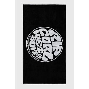 Bavlnený uterák Rip Curl čierna farba vyobraziť