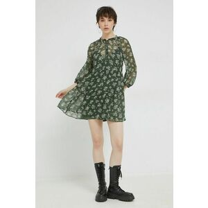 Šaty Abercrombie & Fitch zelená farba, mini, áčkový strih vyobraziť