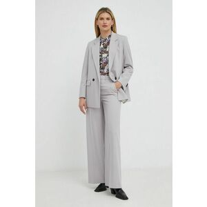Nohavice Drykorn Grove dámske, fialová farba, široké, vysoký pás vyobraziť