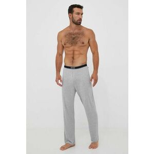 Pyžamové nohavice BOSS pánske, šedá farba, jednofarebná vyobraziť