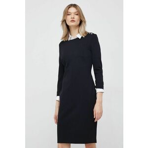 Šaty Lauren Ralph Lauren čierna farba, mini, priliehavá vyobraziť