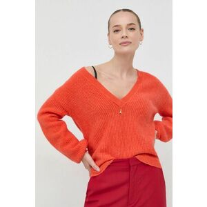 Vlnený sveter Patrizia Pepe dámsky, oranžová farba, tenký vyobraziť