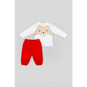 Detské pyžamo zippy červená farba, s potlačou vyobraziť