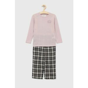 Detské pyžamo Abercrombie & Fitch ružová farba, jednofarebná vyobraziť