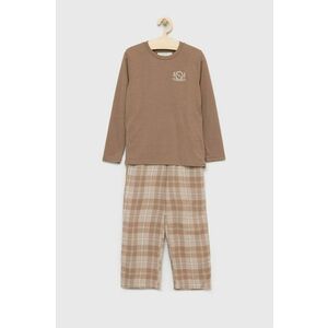 Detské pyžamo Abercrombie & Fitch béžová farba, jednofarebná vyobraziť
