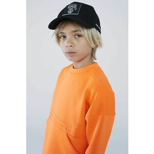 Detská mikina Karl Lagerfeld oranžová farba, jednofarebná vyobraziť