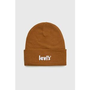 Detská čiapka Levi's hnedá farba biela, vyobraziť