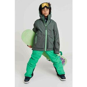 Detské nohavice Reima zelená farba vyobraziť
