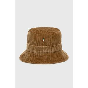 Štruksový klobúk Polo Ralph Lauren hnedá farba, bavlnený vyobraziť