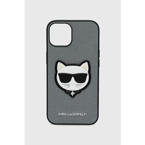 Puzdro na mobil Karl Lagerfeld Iphone 14 6, 1" strieborná farba vyobraziť