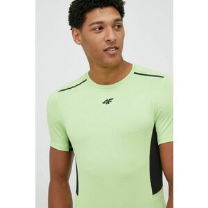Bežecké tričko 4F zelená farba, s potlačou vyobraziť