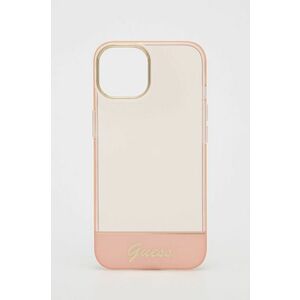 Puzdro na mobil Guess Iphone 14 6, 1" ružová farba vyobraziť