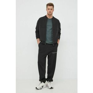 Tepláky Calvin Klein Jeans pánske, čierna farba, s potlačou vyobraziť