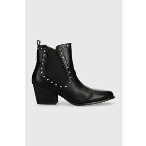 Členkové topánky Answear Lab dámske, čierna farba, na podpätku, vyobraziť