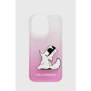 Puzdro na mobil Karl Lagerfeld Iphone 14 Pro 6, 1" ružová farba vyobraziť