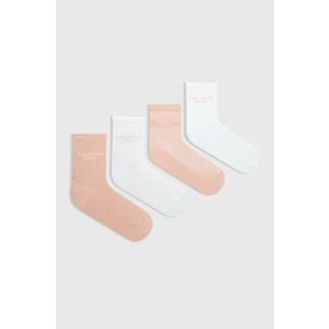 Ponožky Calvin Klein 4-pak dámske, ružová farba vyobraziť