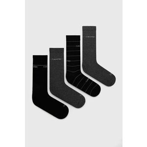 Ponožky Calvin Klein 4-pak pánske, čierna farba vyobraziť