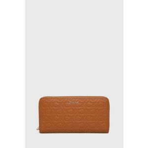 Peňaženka Calvin Klein dámsky, hnedá farba vyobraziť