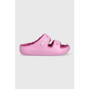 Papuče Crocs Classic Cozzzy Sandal ružová farba, 207446 vyobraziť