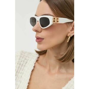 Slnečné okuliare Balenciaga dámske, biela farba vyobraziť