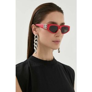 Slnečné okuliare Balenciaga dámske, červená farba vyobraziť