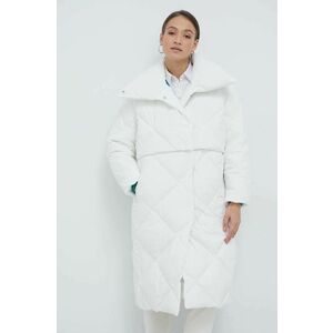 Páperová bunda Calvin Klein dámska, biela farba, zimná, oversize vyobraziť