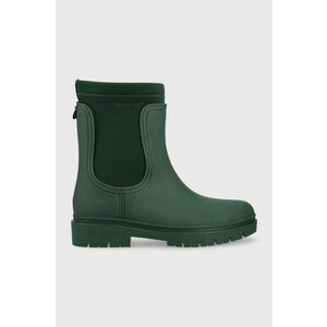 Gumáky Tommy Hilfiger Rain Boot Ankle dámske, zelená farba vyobraziť