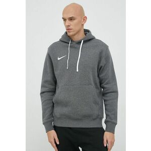Mikina Nike pánska, šedá farba, s kapucňou, jednofarebná vyobraziť